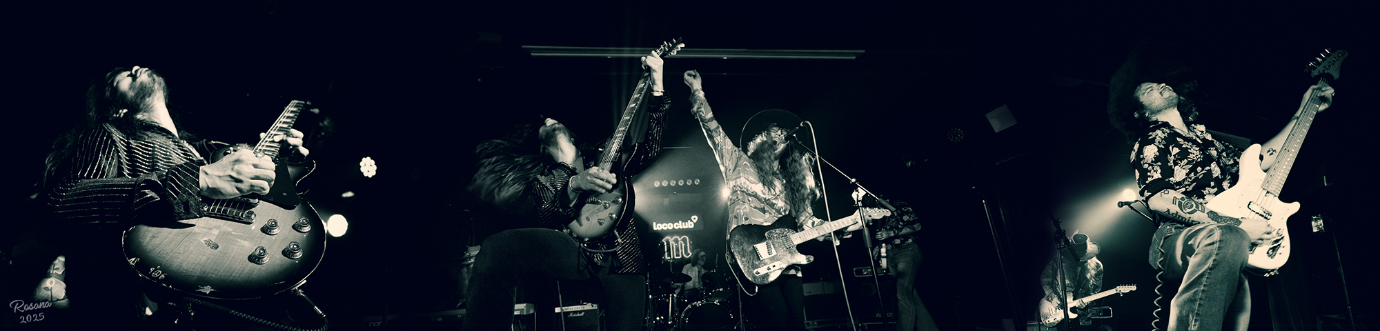 Fotografía de Hippies & Cowboys actuando en la sala Loco Club de Valencia.